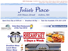 Tablet Screenshot of juliesplaceacton.com